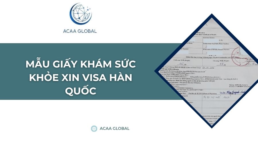 Mẫu giấy khám sức khỏe xin visa Hàn Quốc