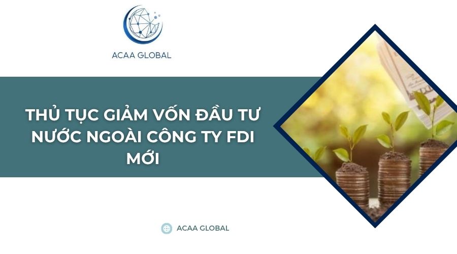 Thủ tục giảm vốn đầu tư nước ngoài công ty FDI mới