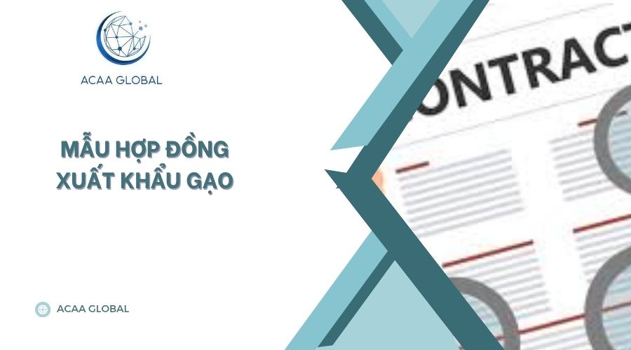 Mẫu hợp đồng xuất khẩu gạo