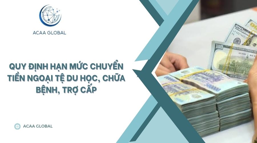 Quy định hạn mức chuyển tiền ngoại tệ du học, chữa bệnh, trợ cấp